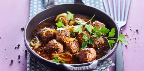 Boulettes de Bœuf aux Oignons Caramélisés