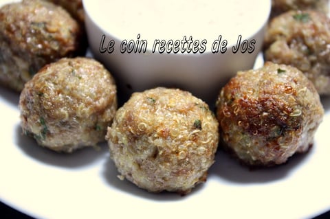 Boulettes de Veau au Quinoa et sa Sauce Piquante au Yogourt