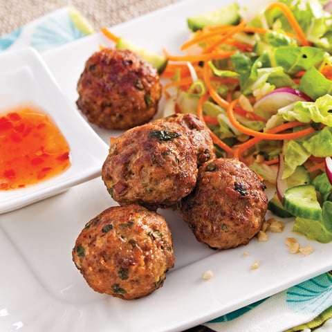 Boulettes Frites de Boeuf et Porc à la Coriandre