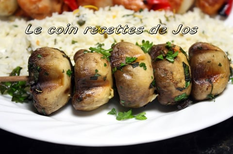 BROCHETTES DE CHAMPIGNONS