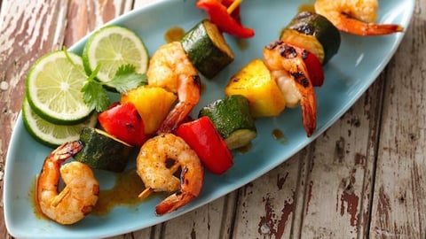 Brochettes de Crevettes aux Assaisonnements pour Tacos