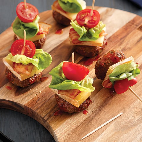Brochettes de Hamburgers au Fromage Le Fêtard
