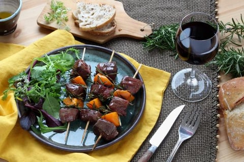 Brochettes de Magret de Canard du Périgord Abricot et Romarin