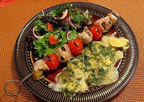 Brochettes de Porc, Marinade aux deux Moutardes