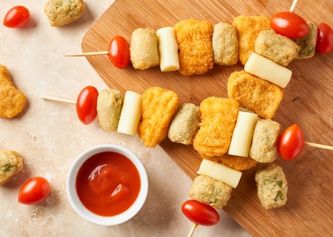 Brochettes de Poulet et de Bouchées au Brocoli