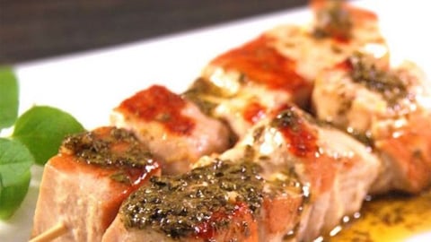 Brochettes de Thon au Sésame