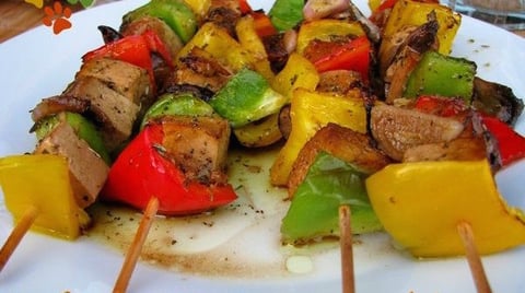 Brochettes de Tofu Mariné