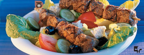 Brochettes de Veau de Grain du Québec à la Grecque