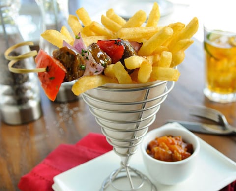 Brochettes-goûter avec Frites