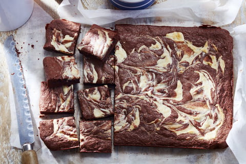 Brownies au Chocolat Marbrés de Fromage à la Crème