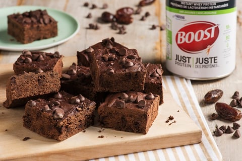 Brownies Juste des Protéines de BOOST au Moka