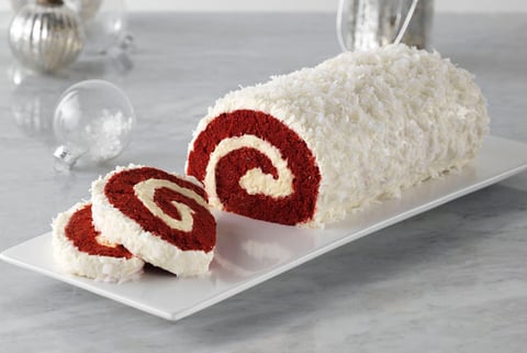 Bûche de Noël au Gâteau Velours Rouge