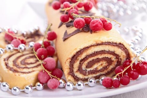BÛCHE DE NOËL POIRE-CHOCOLAT