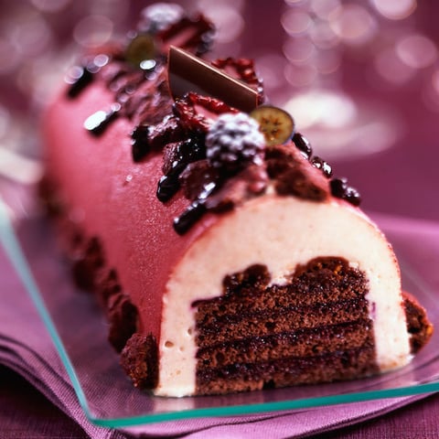 Bûche de Noël à la Mousse de Fruits