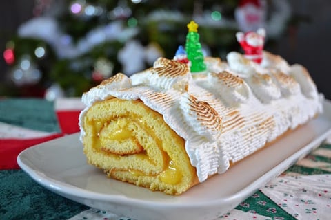 Bûche de Noël Citron Meringuée