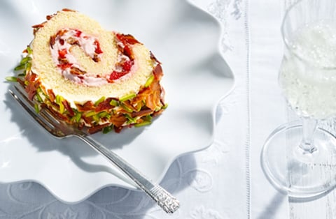 Bûche de Noël Décadente Bacon et Fraises du Chef Jonathan Garnier