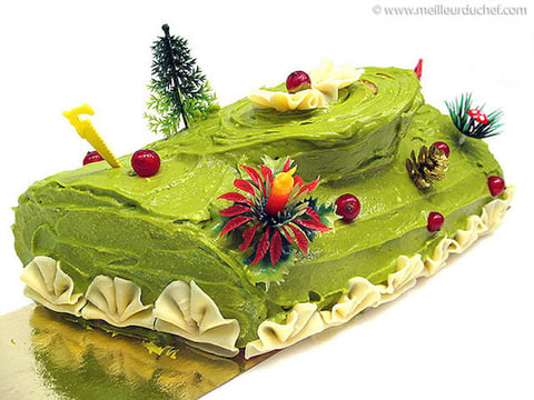 Bûche de Noël Framboise-Pistache