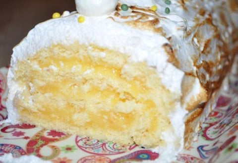 Bûche Façon Tarte au Citron Meringuée