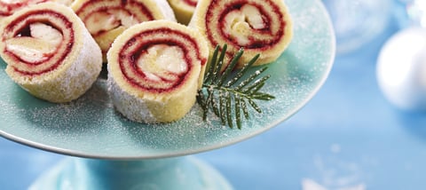 Bûches Miniatures au Brie et aux Framboises