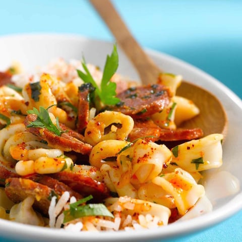 Calamars à L'ail et Chorizo