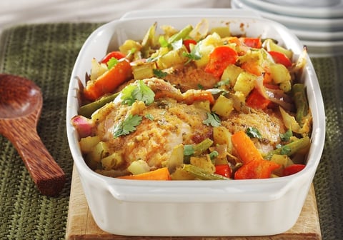 CARI DE HAUTS DE CUISSES DE POULET ET POMME DE TERRE