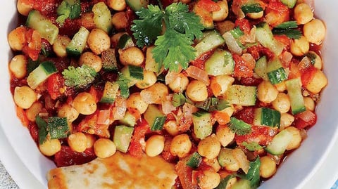 Cari de Pois Chiches au Concombre