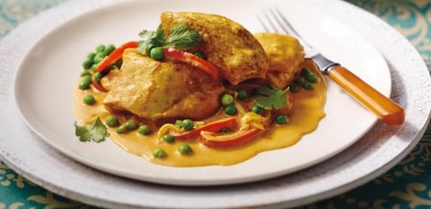CARI DE POULET ET DE POIVRONS DOUX