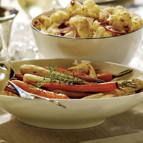 Carottes et Panais Rôtis à la Moutarde