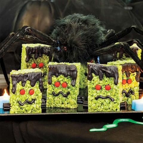 Carrés aux Rice Krispies Frankenstein