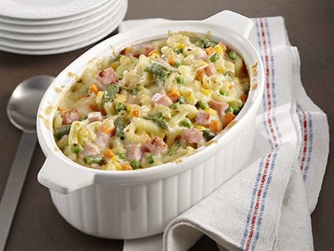 Casserole de Macaroni et Jambon Gratinée