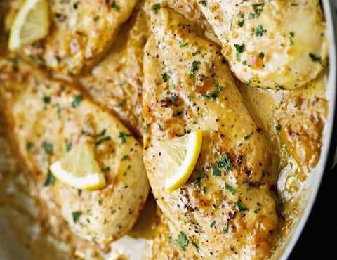 Casserole de Poulet Crémeux ail et Citron