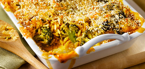 Casserole de Riz au Brocoli et au Fromage