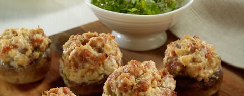 Champignons Farcis à la Ricotta et à la Saucisse