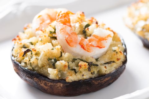 Champignons Farcis aux Crevettes