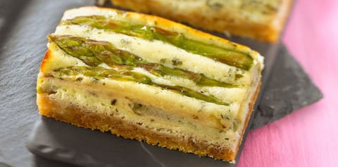 Cheesecake aux Asperges Vertes Mascarpone et Pecorino