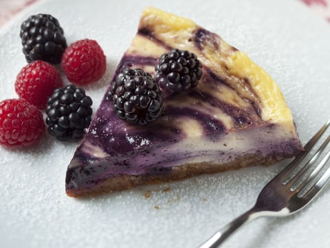 Cheesecake Marbré aux Myrtilles