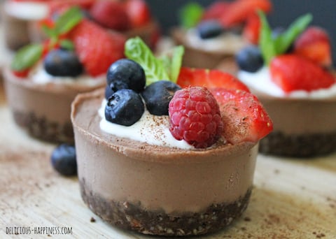 Cheesecakes Double Choco (sans gluten, 100% végétal & sans cuisson)