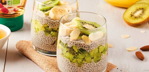 CHIA PUDDING BIO AUX KIWIS ET À LA BANANE