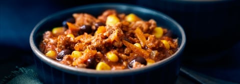 Chili aux Haricots Noirs, au Maïs et à la Dinde