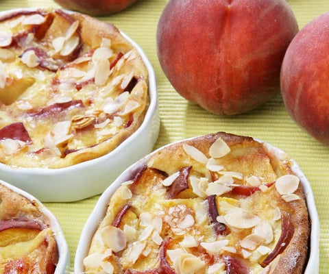 Clafoutis aux Pêches Miel et Vanille Sans Gluten