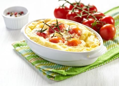 Clafoutis aux Tomates Cerise