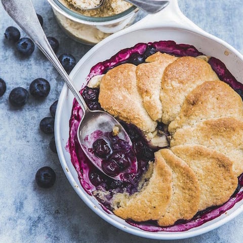 Cobbler Banane, Myrtille et Noisette
