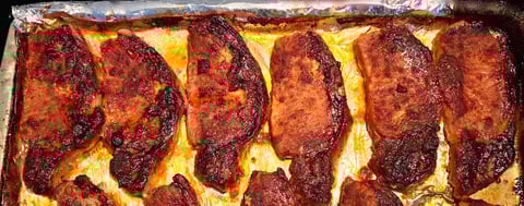 Côtelettes de Porc dans le Sirop D'érable