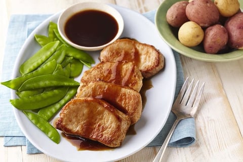 Côtelettes de Porc Glacées à L'érable et au Balsamique