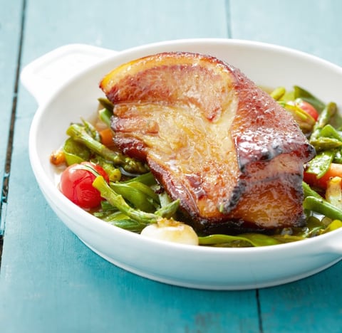 Cocotte de Légumes Nouveaux et Lard Paysan