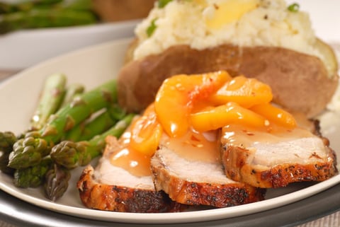 Rôti de Veau aux Pêches