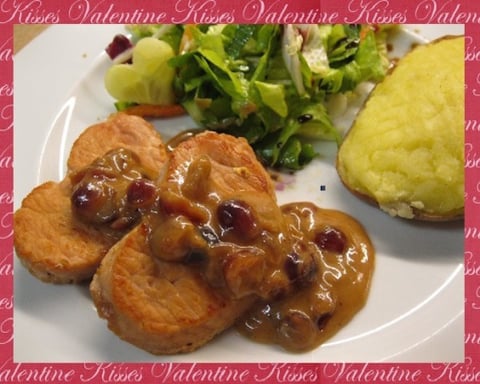 Coeur de Porc aux Cramberries pour mon Valentin