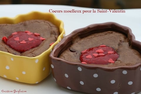 Cœur Moelleux au Chocolat/Framboise pour la Saint-Valentin