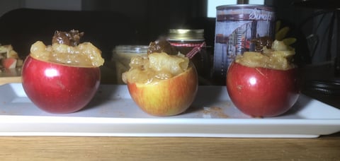 Compote de Pomme et Sirop d'érables dans sa Pomme
