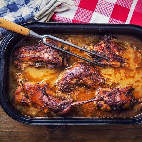 Confit de Lapin à la Moutarde